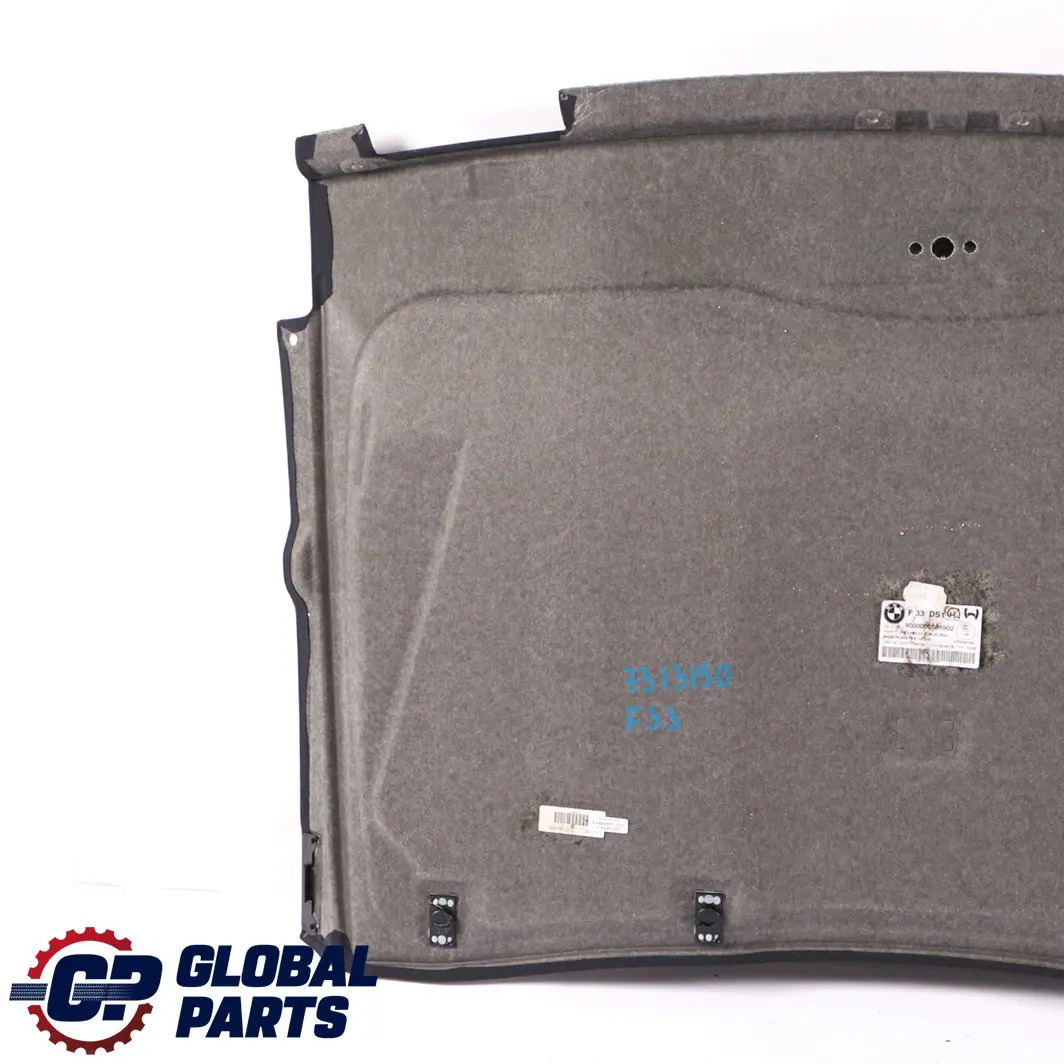 Folding Hardtop Front Roof Shell Headlining Roofliner Cover to BMW 4 F33 F83 M4 with Part number 7313150 BMW 4 F33 F83 M4 Folding Hardtop Front Roof Shell Headlining Roofliner Cover - SKU 7313150 - Part number 7313150