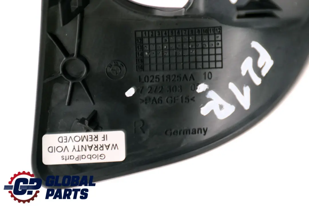 BMW 1 2 Series F21 F22 Front Right Seat O/S Release Cover Trim Black 7272303 - SKU 7315582 - Part number 7315582