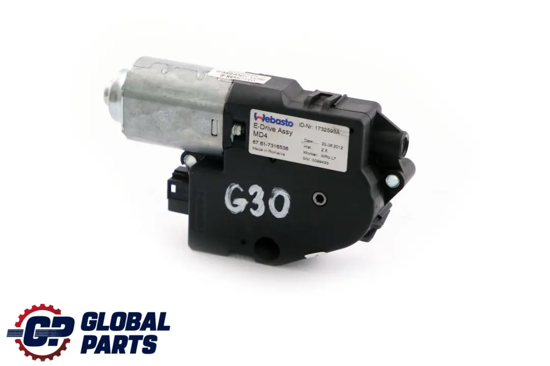 Techo Corredizo Unidad De Accionamiento Motor Actuador para BMW G30 G11 G12 con número de pieza 7316536 BMW G30 G11 G12 Techo Corredizo Unidad De Accionamiento Motor Actuador - SKU 7316536 - Número de pieza 7316536