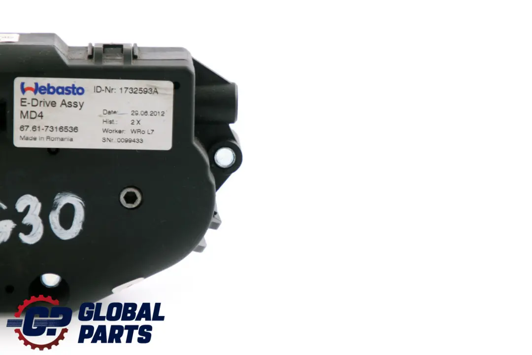 BMW G30 G11 G12 Tetto Apribile Scorrevole Unità Di Trasmissione Motore Attuatore - SKU 7316536 - Numero di parte 7316536