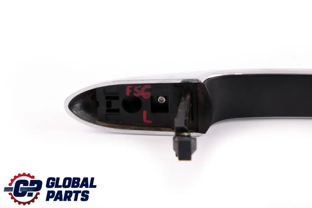 Carrier Outside Door Grab Handle Left Chrome to Mini F54 F55 F56 F57 F60 with Part number 7317633 Mini F54 F55 F56 F57 F60 Carrier Outside Door Grab Handle Left Chrome - SKU 7317633-CHR - Part number 7317633