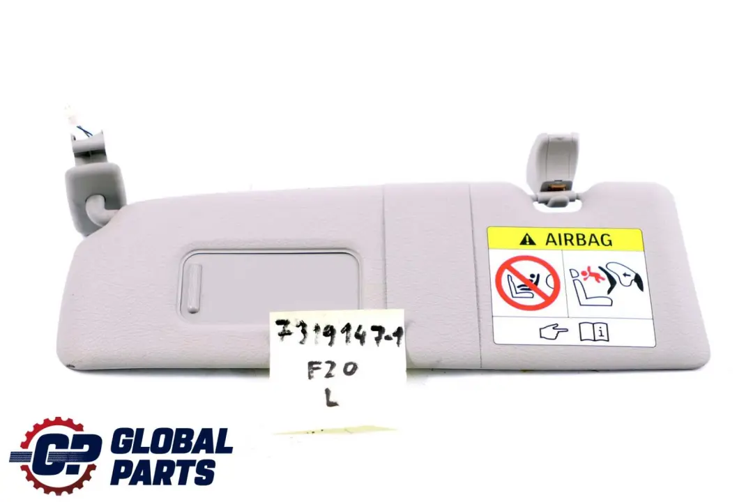 BMW F20 F21 LCI Visiera Parasole Con Specchio Sinistra Grigio Everestgrau - SKU 7319147-1 - Numero di parte 7423309