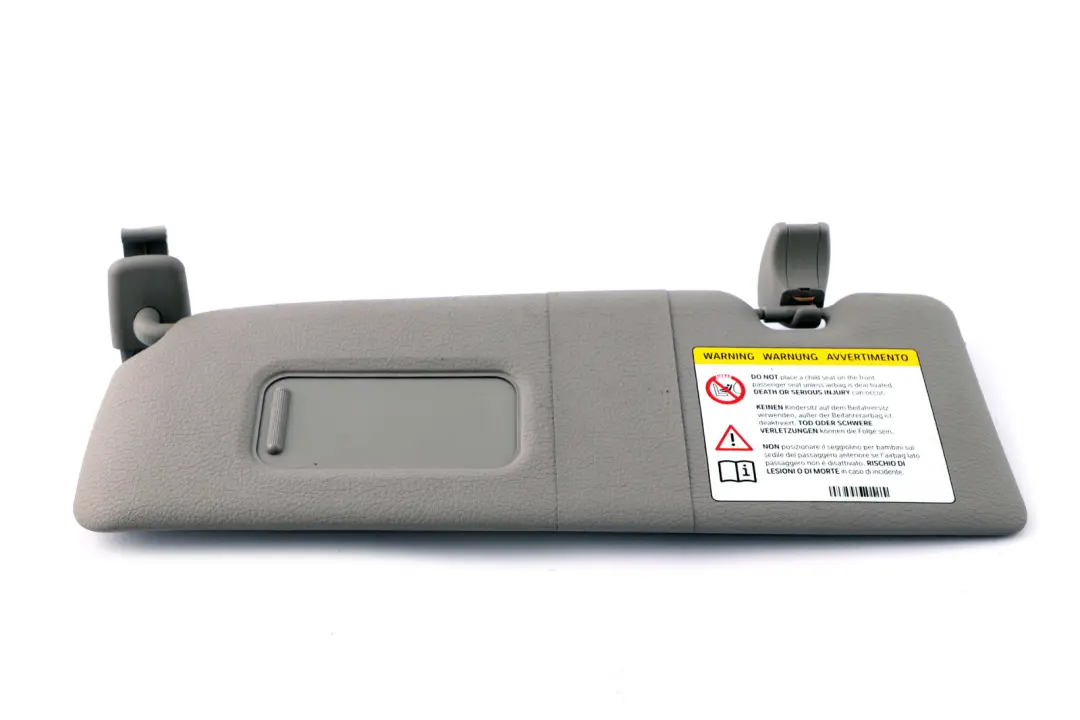 Sun Visor With Mirror Left N/S Everestgrau Grey to BMW 1 Series F20 F21 LCI with Part number 7423309 BMW 1 Series F20 F21 LCI Sun Visor With Mirror Left N/S Everestgrau Grey - SKU 7319147 - Part number 7423309