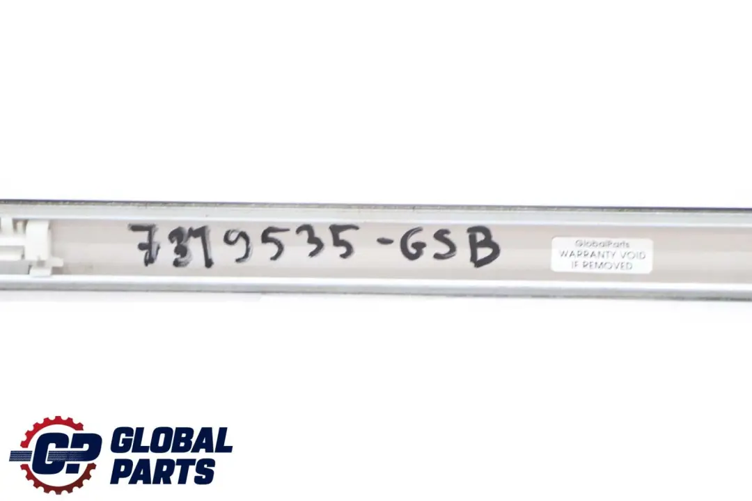 BMW F20 F21 Modanatura del tetto sinistra Gutter Rail Trim Glacier Silber A83 - SKU 7319535-GSB - Numero di parte 7319535