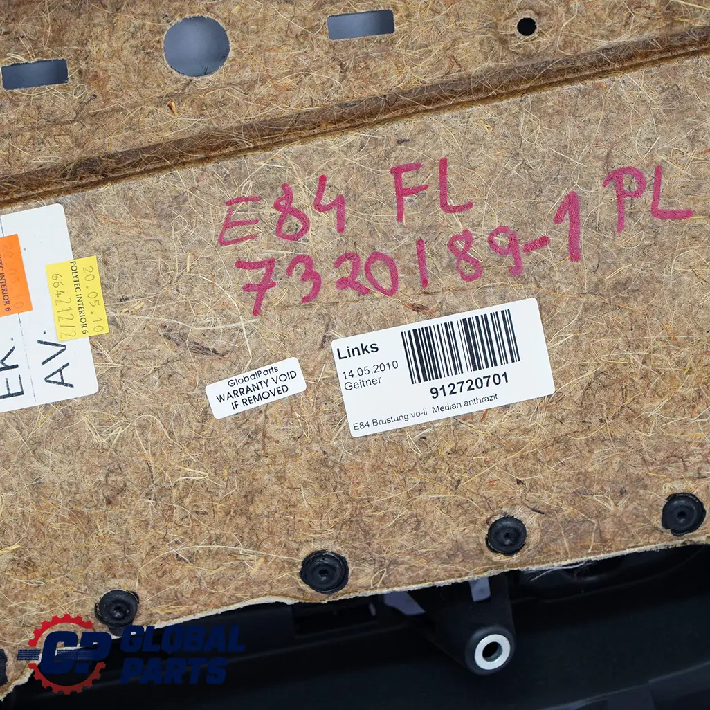 BMW X1 E84 Delantero Izquierdo Forro Tarjeta Puerta Tela Tela Antracita Plata - SKU 7320189-1 - Número de pieza 7320189