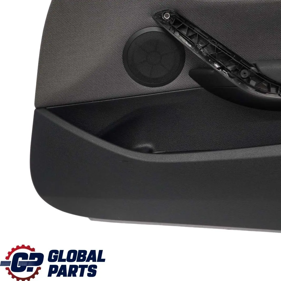 Revestimiento Puerta Delantera Derecha Tela Antracita Plateada para BMW X1 E84 con número de pieza 7320190 BMW X1 E84 Revestimiento Puerta Delantera Derecha Tela Antracita Plateada - SKU 7320190-1 - Número de pieza 7320190