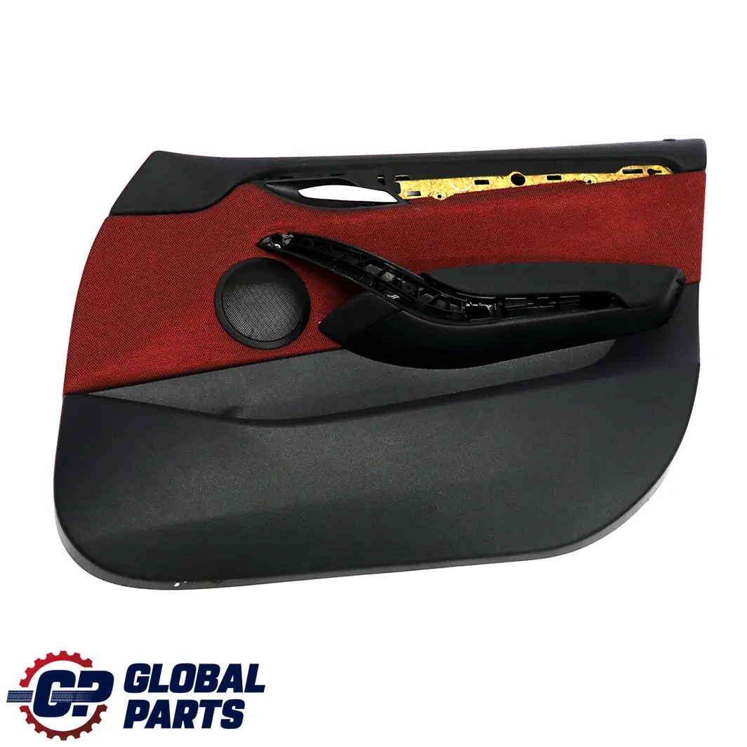 Front Right O/S Door Card Lining Trim Fabric Cloth Vermilion Red to BMW X1 E84 with Part number 7320192 BMW X1 E84 Front Right O/S Door Card Lining Trim Fabric Cloth Vermilion Red - SKU 7320192 - Part number 7320192