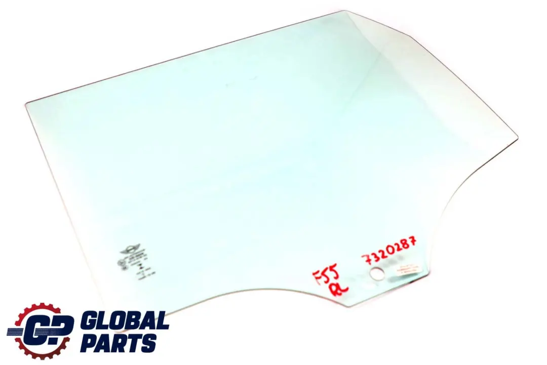 Mini Cooper One F55 Vetro Della Portiera Posteriore Sinistra AS2 Verde - SKU 7320287 - Numero di parte 7320287