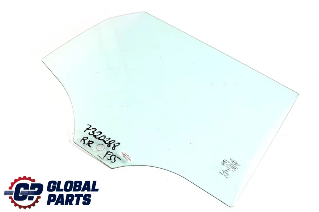 Trasera Derecha Lado Conductor Puerta Ventana Vidrio AS2 para Mini F55 con número de pieza 7320288 Mini F55 Trasera Derecha Lado Conductor Puerta Ventana Vidrio AS2 - SKU 7320288 - Número de pieza 7320288