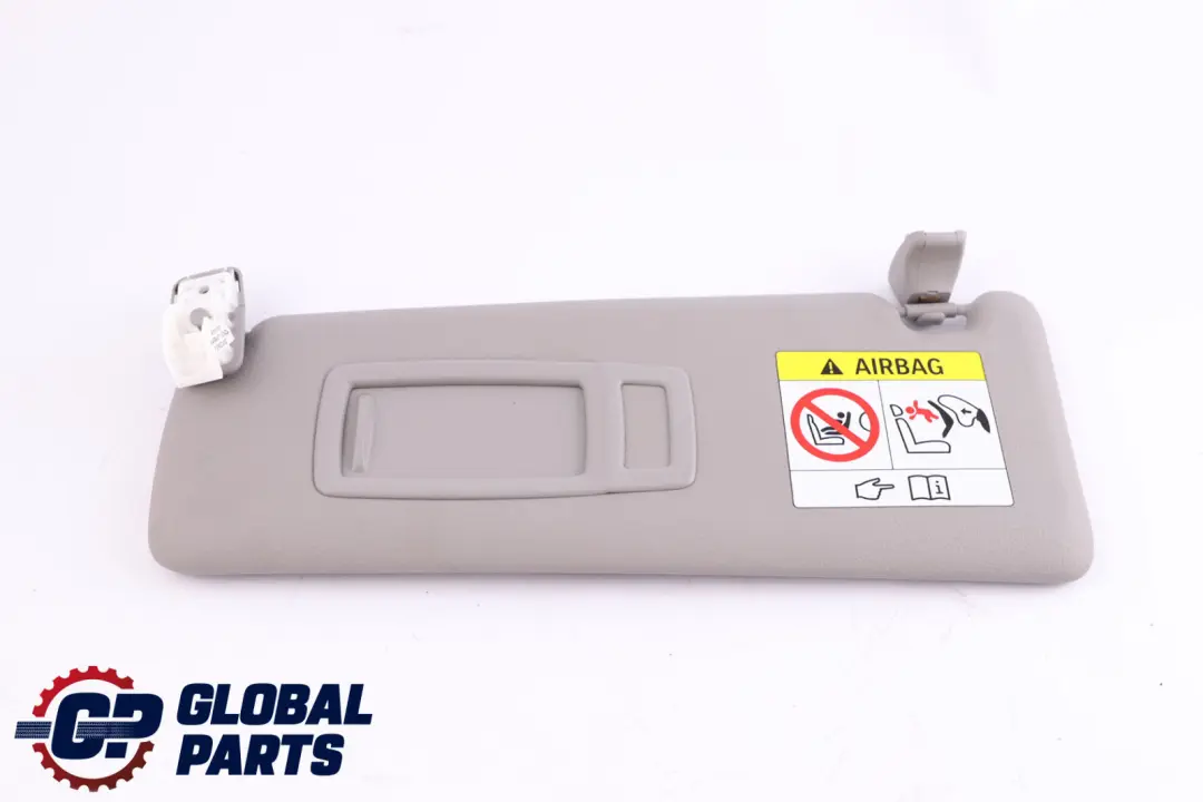 BMW F30 F31 Sun Visor With Mirror Everestgrau Grey Leather Left N/S - SKU 7322291 - Part number 7322291