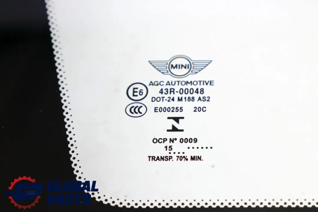 Mini F55 Rear Left N/S Passenger Quarter Door Side Window Glass AS2 - SKU 7322449 - Part number 7322449