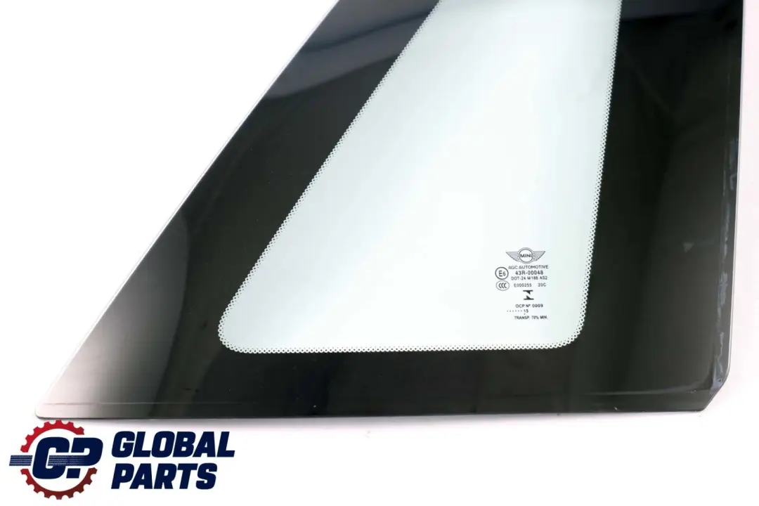 Quarter Side Window Glass Green Right O/S AS2 to Mini Cooper F55 Rear with Part number 7322450 Mini Cooper F55 Rear Quarter Side Window Glass Green Right O/S AS2 - SKU 7322450-1 - Part number 7322450