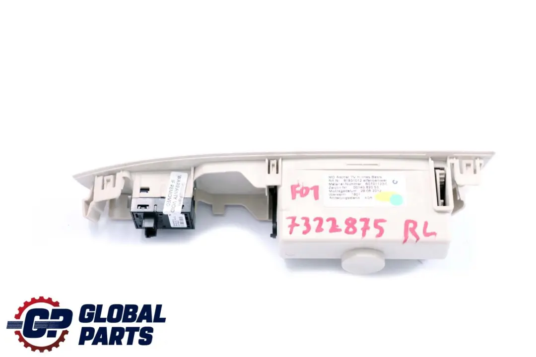 BMW 7 Series F01 F02 LCI Rear Left Switch Window Lifter Ashtray Finisher N/S - SKU 7322875 - Part number 7322875