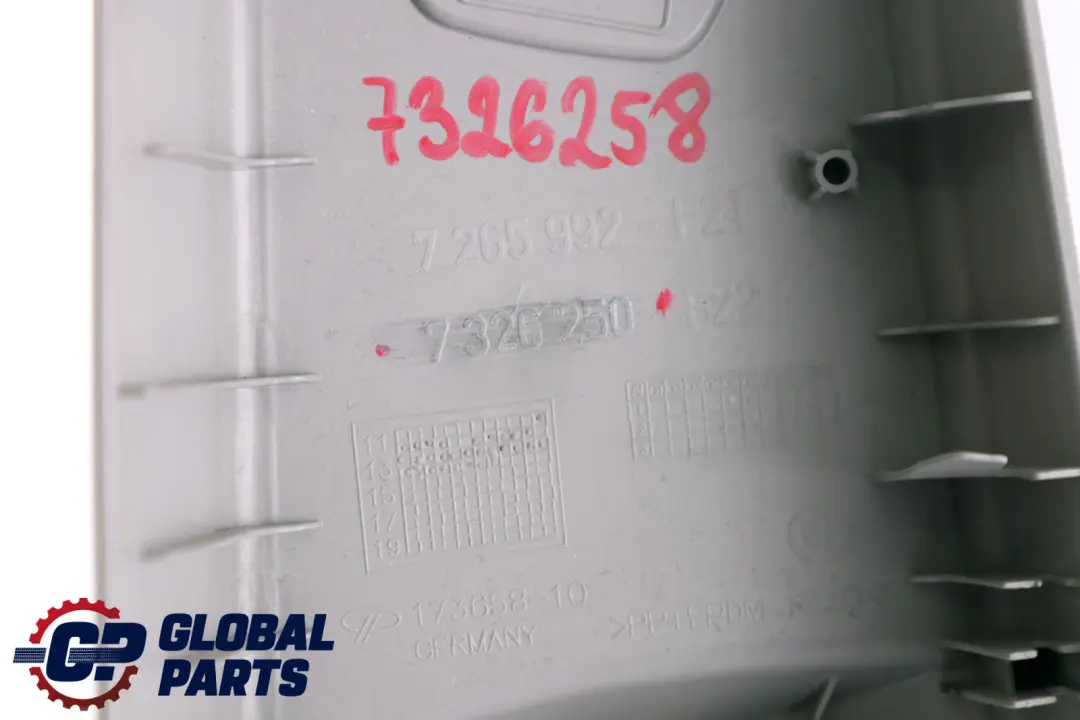 B-Column Trim Pillar Upper Right O/S Grey 7326250 to BMW 2 Series F22 LCI Cover with Part number 7326258 BMW 2 Series F22 LCI Cover B-Column Trim Pillar Upper Right O/S Grey 7326250 - SKU 7326258 - Part number 7326258