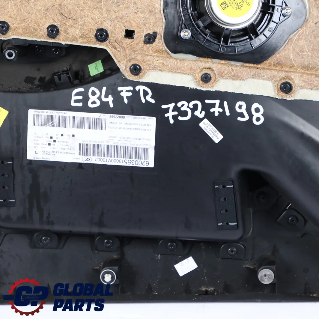 BMW X1 E84 Front Door Card Lining Trim Right O/S Fabric Cloth Fabric Black - SKU 7327198 - Part number 7327198