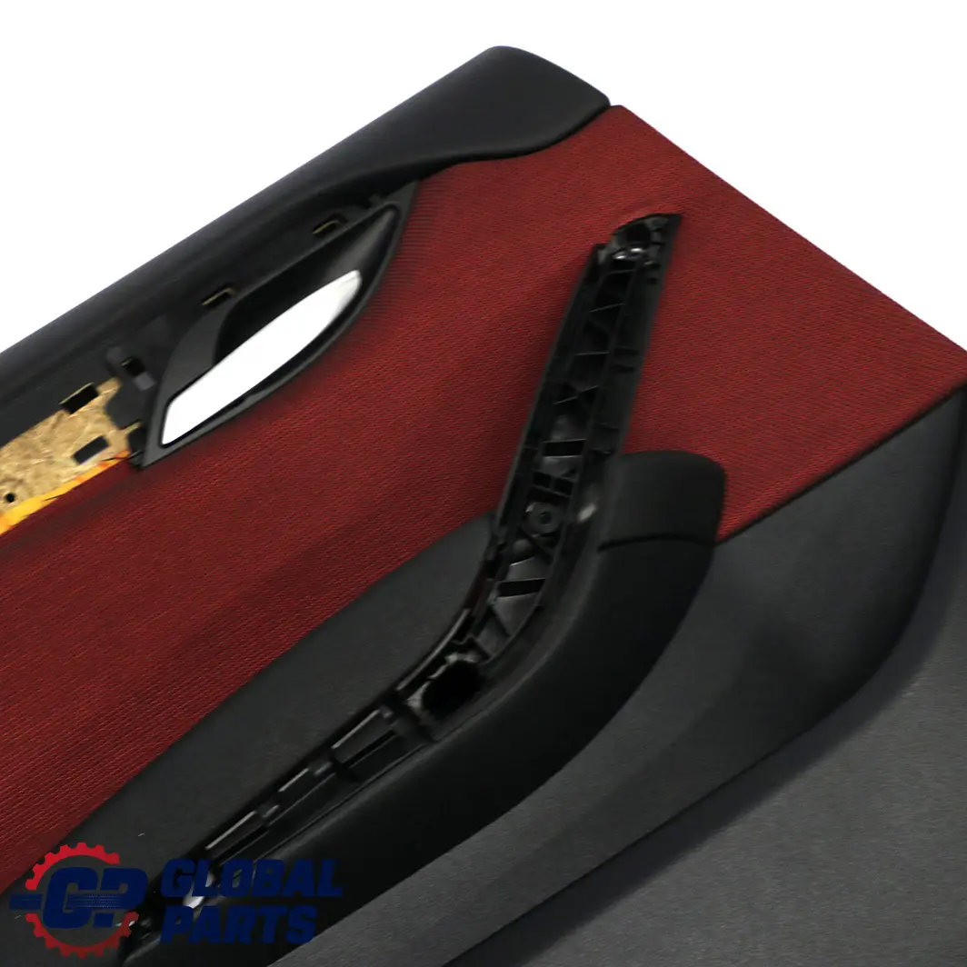 Left Door Card Lining Trim Fabric Cloth Vermilion Red para BMW X1 E84 Rear con número de pieza 7327243 BMW X1 E84 Rear Left Door Card Lining Trim Fabric Cloth Vermilion Red - SKU 7327243 - Número de pieza 7327243
