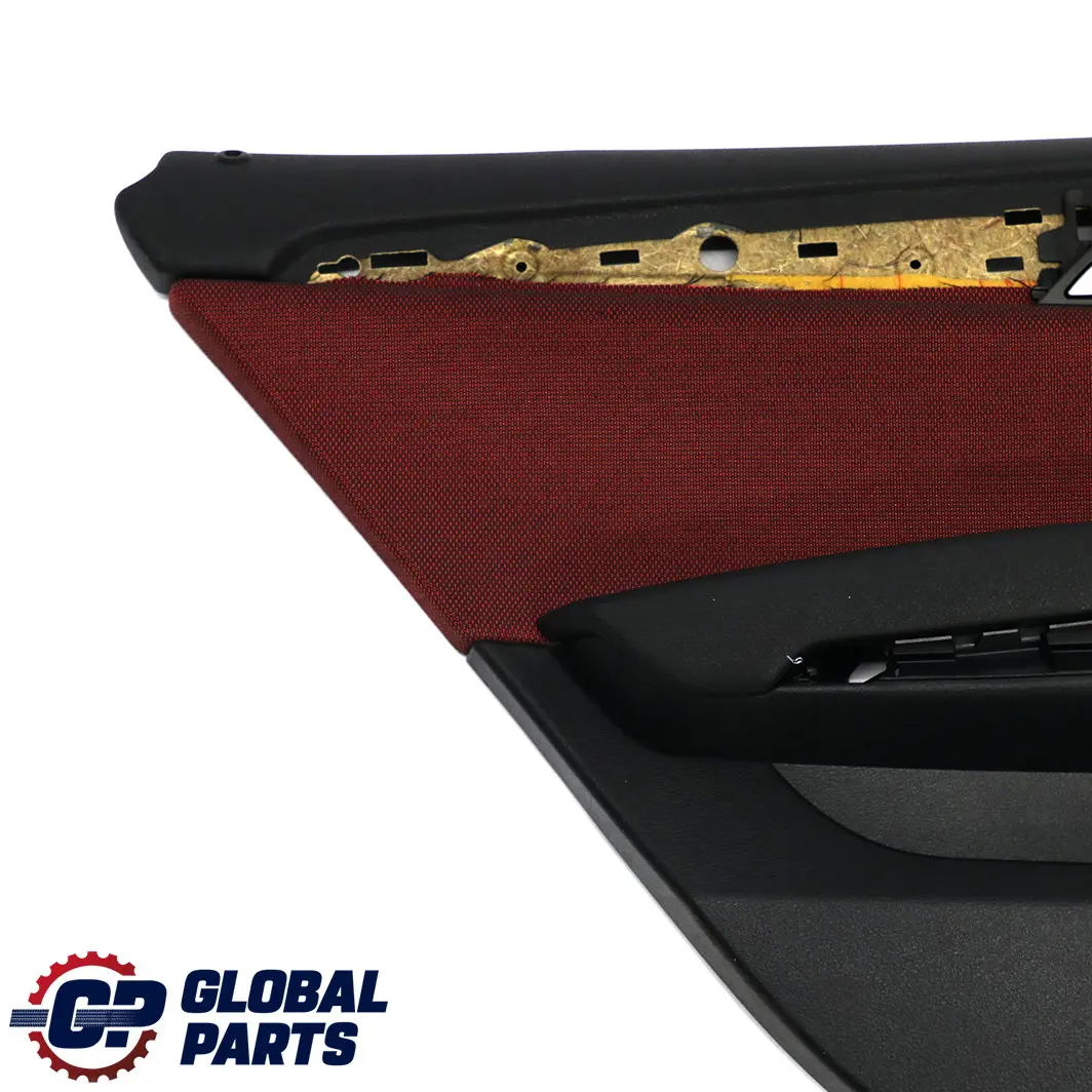 Left Door Card Lining Trim Fabric Cloth Vermilion Red para BMW X1 E84 Rear con número de pieza 7327243 BMW X1 E84 Rear Left Door Card Lining Trim Fabric Cloth Vermilion Red - SKU 7327243 - Número de pieza 7327243