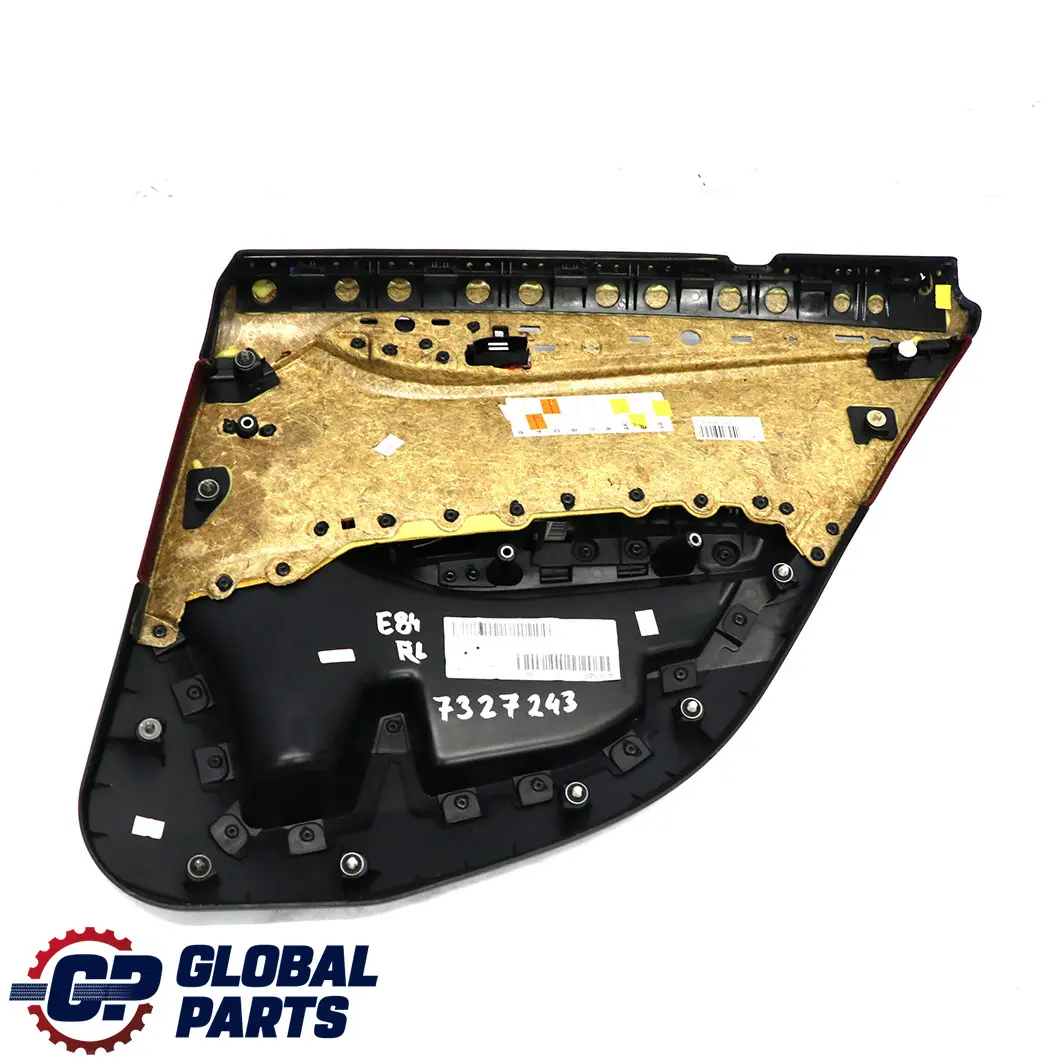 Left N/S Door Card Lining Trim Fabric Cloth Vermilion Red to BMW X1 E84 Rear with Part number 7327243 BMW X1 E84 Rear Left N/S Door Card Lining Trim Fabric Cloth Vermilion Red - SKU 7327243 - Part number 7327243