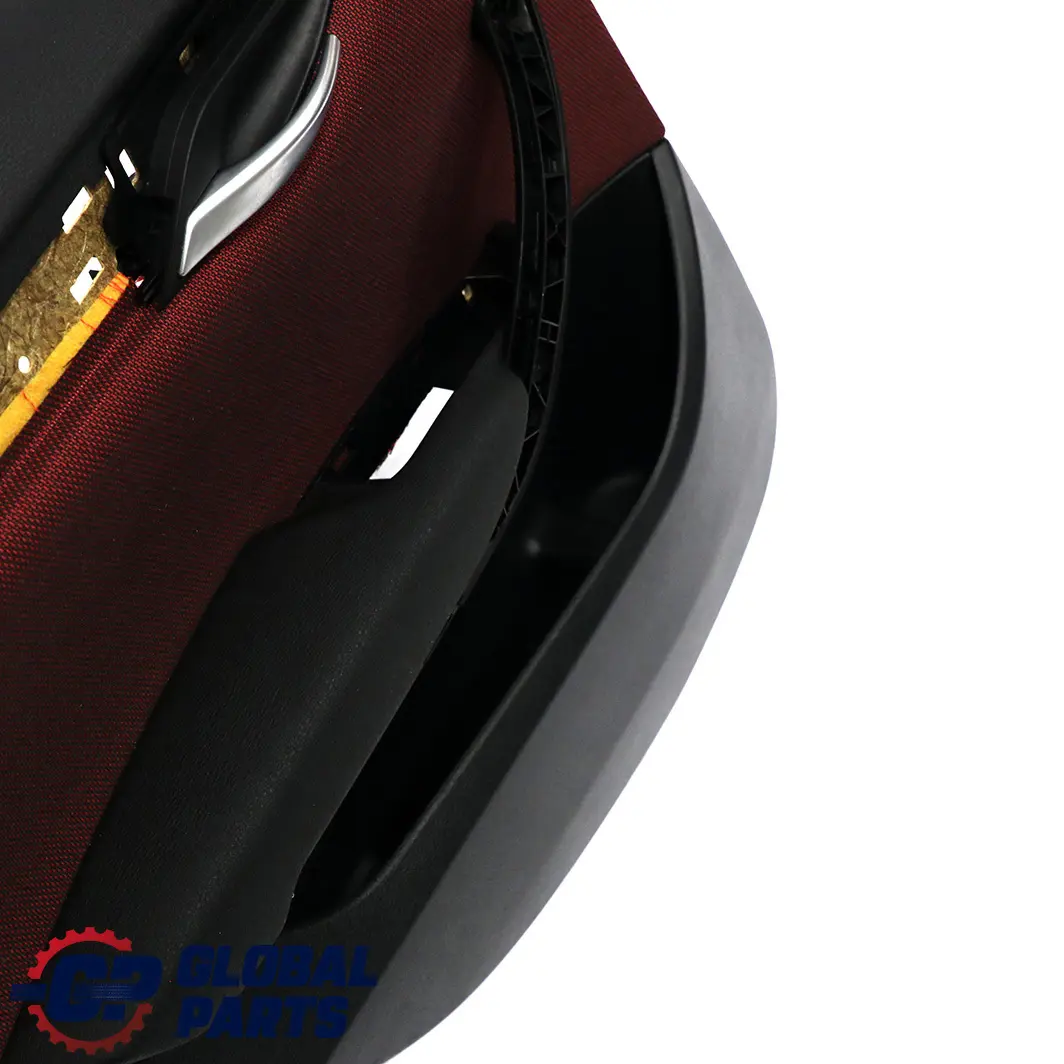 Left Door Card Lining Trim Fabric Cloth Vermilion Red para BMW X1 E84 Rear con número de pieza 7327243 BMW X1 E84 Rear Left Door Card Lining Trim Fabric Cloth Vermilion Red - SKU 7327243 - Número de pieza 7327243