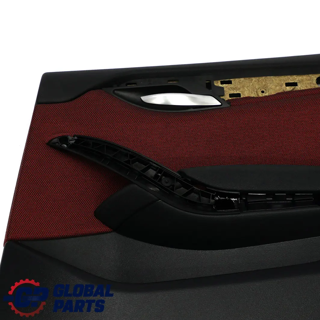 Right O/S Door Card Lining Trim Fabric Cloth Vermilion Red to BMW X1 E84 Rear with Part number 7327244 BMW X1 E84 Rear Right O/S Door Card Lining Trim Fabric Cloth Vermilion Red - SKU 7327244 - Part number 7327244