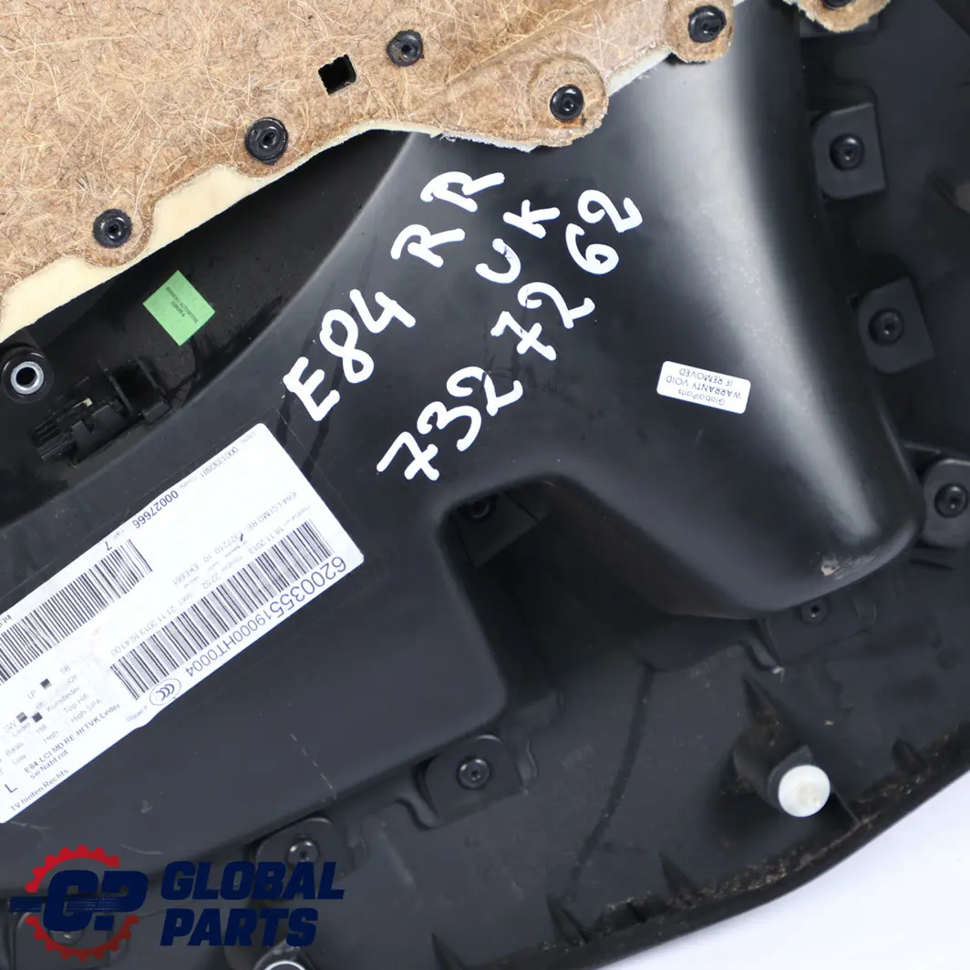 Right O/S Door Card Lining Trim Fabric Cloth Fabric Black to BMW X1 E84 Rear with Part number 7327262 BMW X1 E84 Rear Right O/S Door Card Lining Trim Fabric Cloth Fabric Black - SKU 7327262 - Part number 7327262