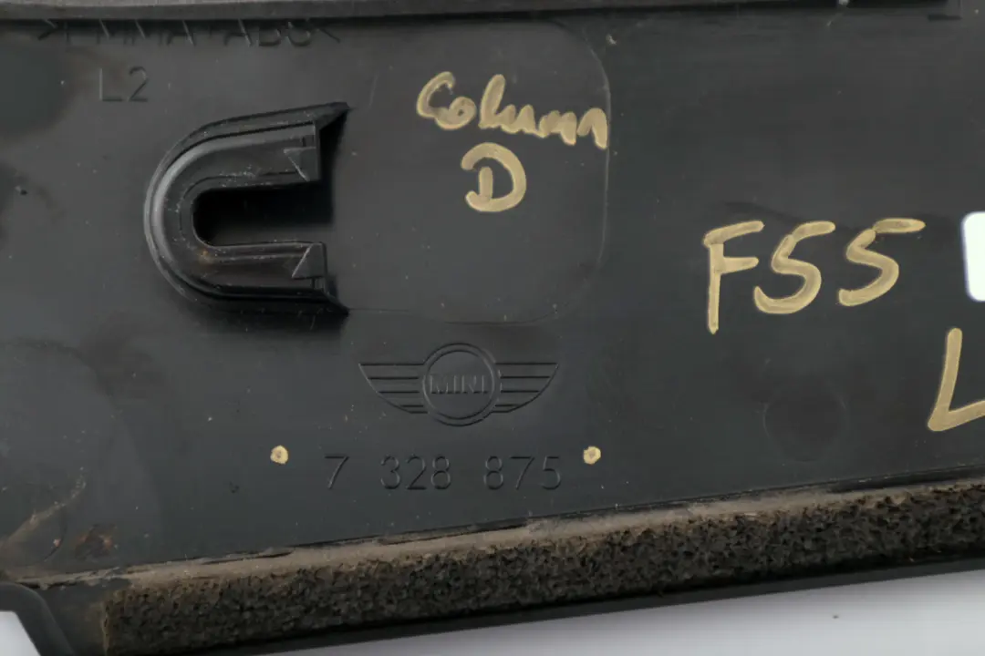 Trim Column D Left N/S Glanzschwraz Black to Mini Cooper One F55 Cover with Part number 7328875 Mini Cooper One F55 Cover Trim Column D Left N/S Glanzschwraz Black - SKU 7328875 - Part number 7328875