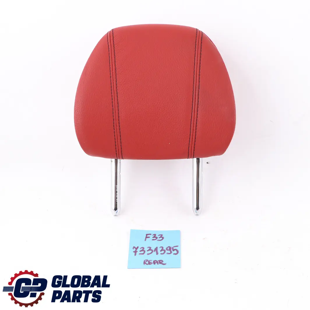 Asiento Trasero Reposacabezas Cuero Rojo Izquierda Derecha para BMW F33 Convertible con número de pieza 7331395 BMW F33 Convertible Asiento Trasero Reposacabezas Cuero Rojo Izquierda Derecha - SKU 7331395 - Número de pieza 7331395