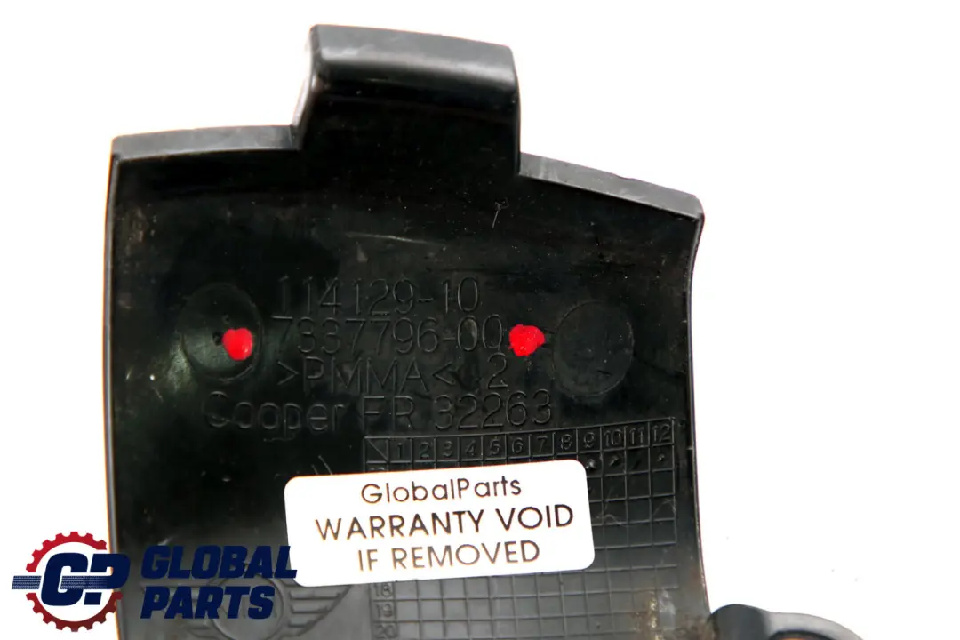 Mini Cooper F55 F56 Flap Towing Eye Paraurti anteriore Nero - SKU 7337796 - Numero di parte 7337796