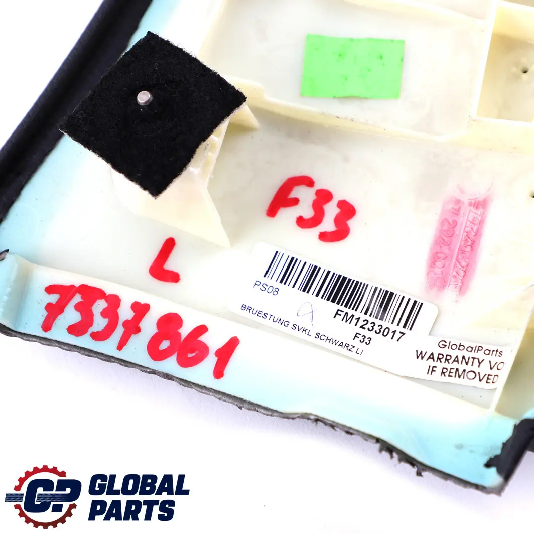 BMW F33 F83 M4 Convertible Hombro Trasero Izquierdo Recorte Cubierta Ventana - SKU 7337861 - Número de pieza 7337861