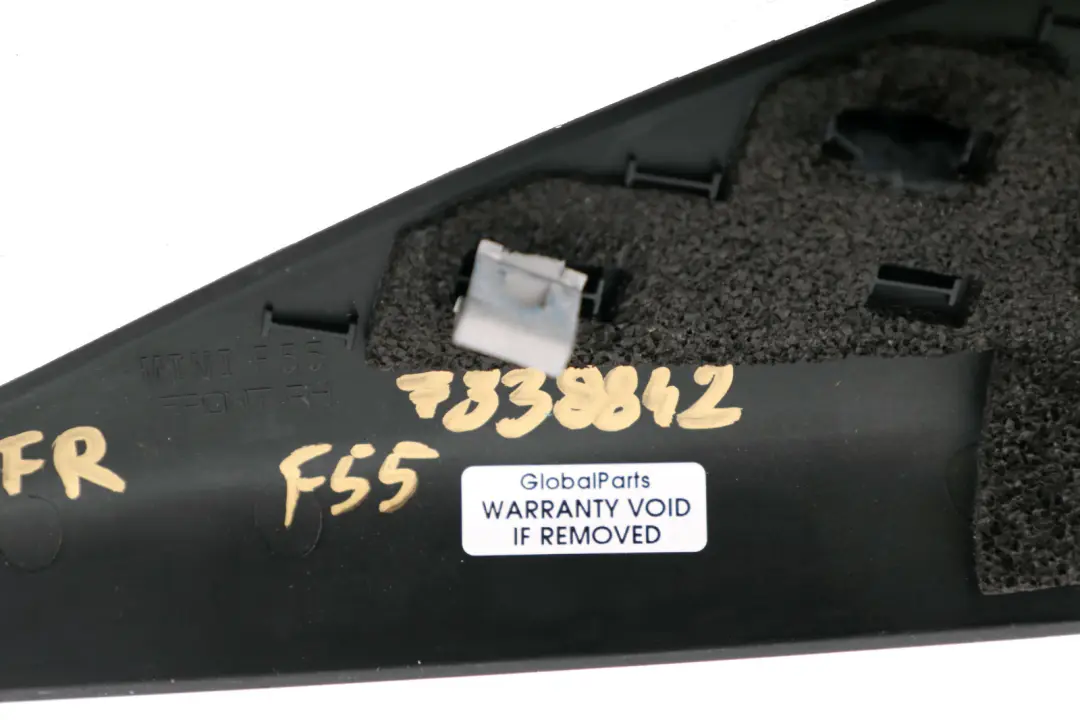 Trim Triangle Guide Front Right O/S to Mini F55 Cover with Part number 7338842 Mini F55 Cover Trim Triangle Guide Front Right O/S - SKU 7338842 - Part number 7338842
