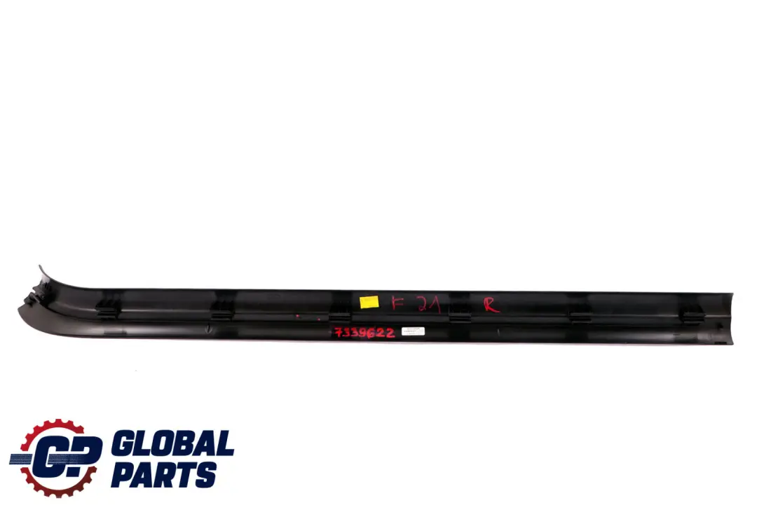 Front Right Entrance Cover Trim Strip O/S Black to BMW 1 2 Series F21 F22 F23 LCI with Part number 7339622 BMW 1 2 Series F21 F22 F23 LCI Front Right Entrance Cover Trim Strip O/S Black - SKU 7339622 - Part number 7339622