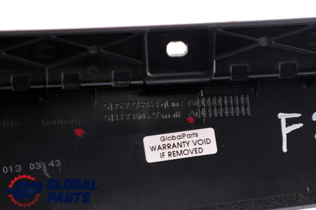 Finisher B Pillar Outer Cover Trim Left N/S to BMW F20 with Part number 7340627 BMW F20 Finisher B Pillar Outer Cover Trim Left N/S - SKU 7340627 - Part number 7340627