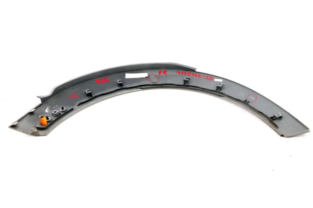 Mini R56 Wheel Arch Trim Extension Flare Front Right O/S Sparkling Silver - SKU 7343342-SS - Part number 7343342