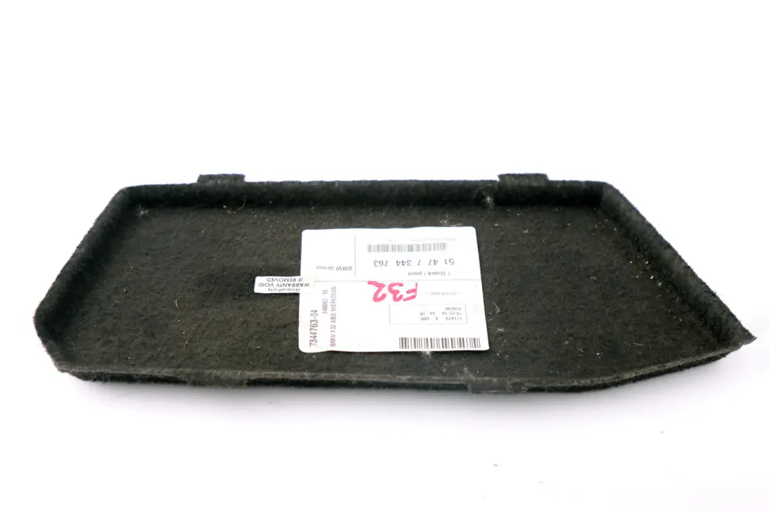 BMW F32 F82 Tapa Compartimento Maletero Panel Tapa Trasera Derecha - SKU 7344763 - Número de pieza 7141859