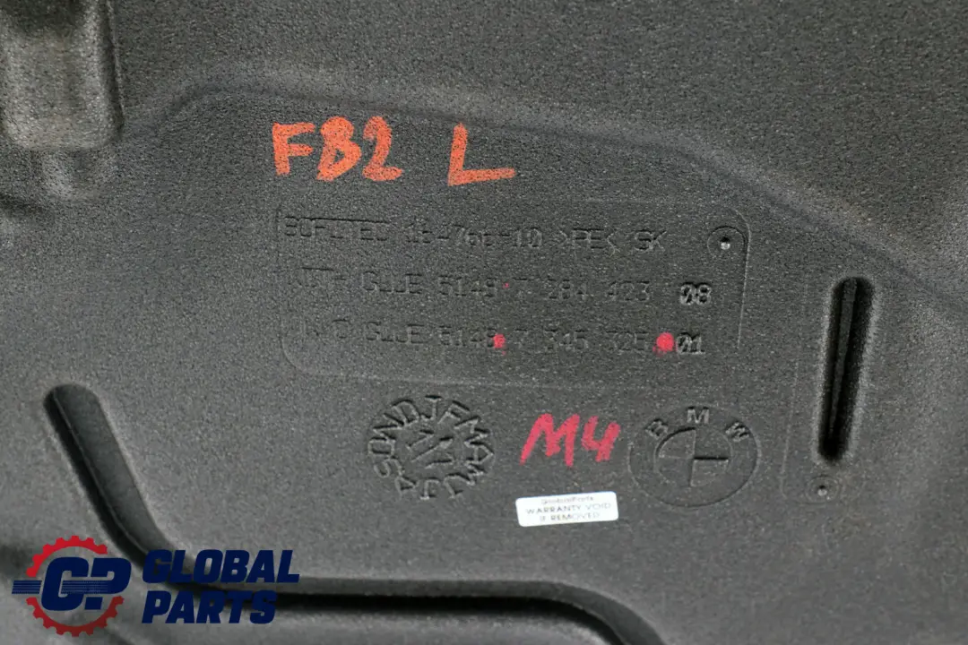 BMW 4 Series F32 F82 M4 Sound Insulation Door Front Left N/S - SKU 7345325 - Part number 7345325