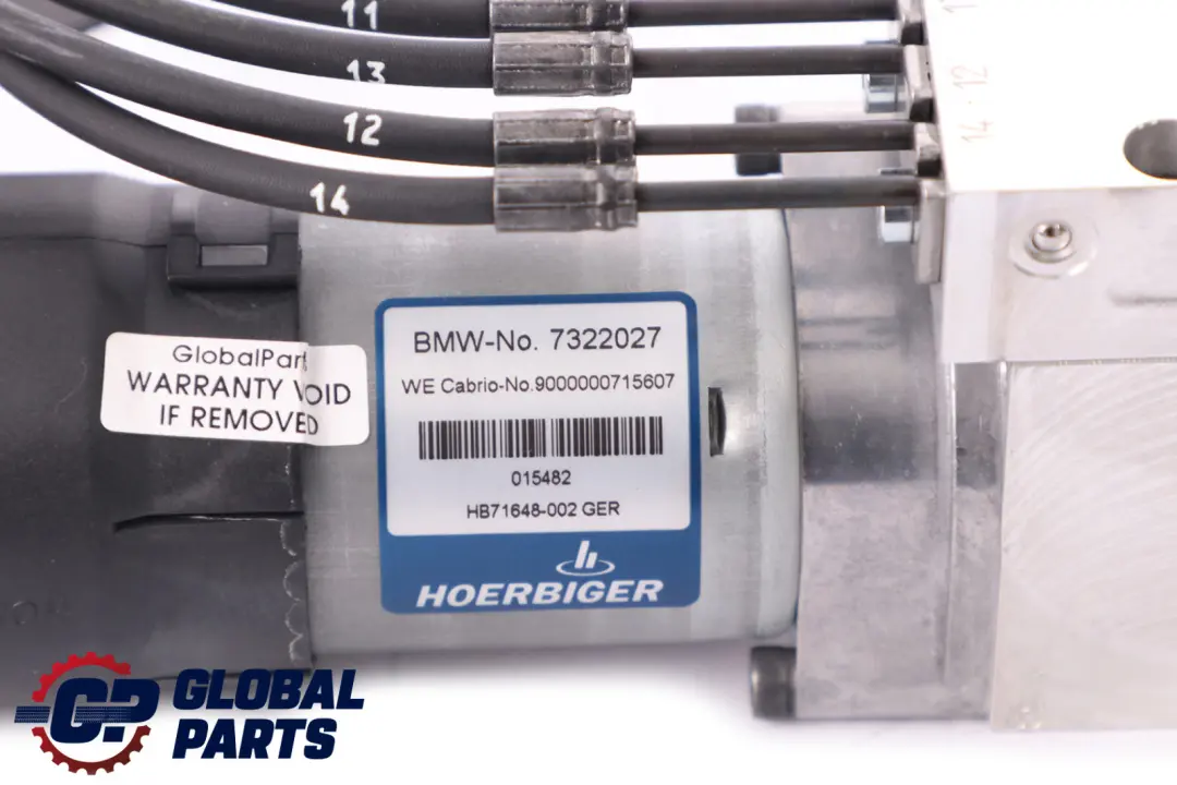 Mini R59 Roadster Roof Folding Top Hydraulic Motor Pump Unit - SKU 7346022 - Part number 7346022
