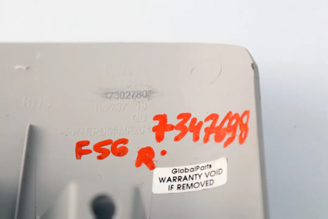 Trim Cover Column C Right O/S SATELLITE GREY to BMW MINI Cooper F56 with Part number 7347698 BMW MINI Cooper F56 Trim Cover Column C Right O/S SATELLITE GREY - SKU 7347698 - Part number 7347698