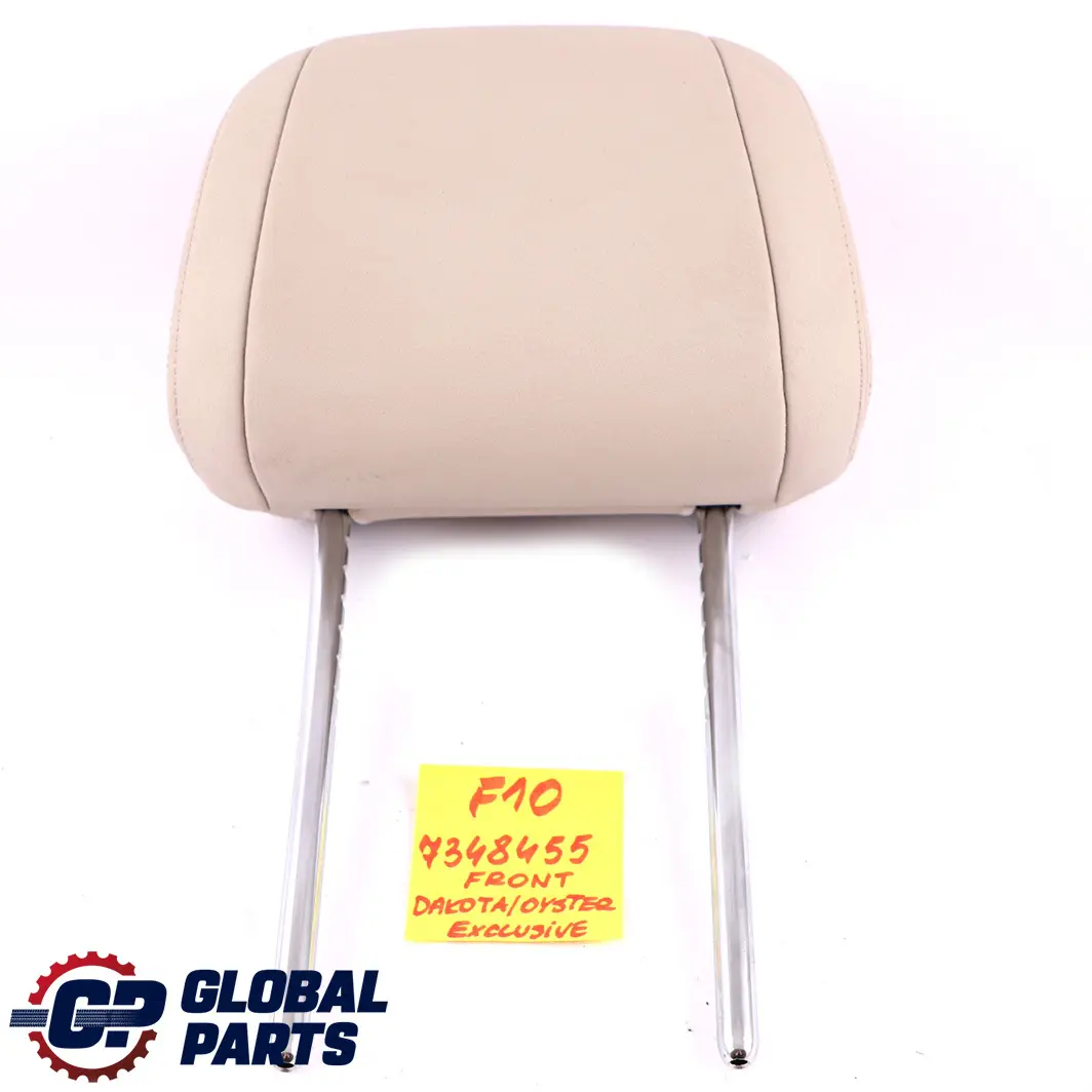 BMW F10 F11 LCI Front Seat Headrest Left Right N/O/S Leather Oyster - SKU 7348455 - Part number 7348455