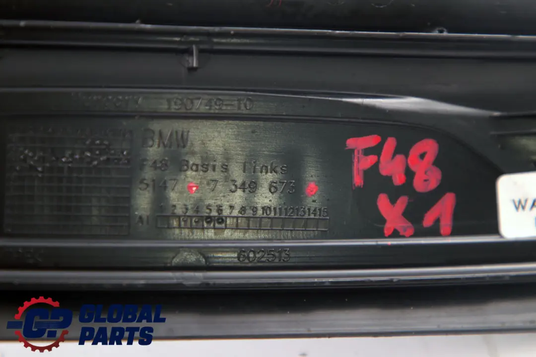 Blende Einstieg Hinten Links Schwarz für BMW X1 X2 er F39 F48 mit Teilenummer 7349673 BMW X1 X2 er F39 F48 Blende Einstieg Hinten Links Schwarz - SKU 7349673 - Teilenummer 7349673