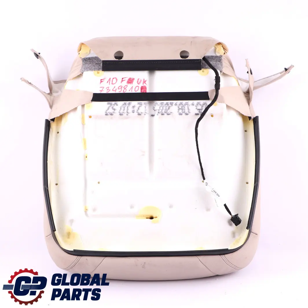 Front Left Right Seat N/O/S Heated Cover Leather Oyster to BMW 5 F10 F11 LCI with Part number 7349810 BMW 5 F10 F11 LCI Front Left Right Seat N/O/S Heated Cover Leather Oyster - SKU 7349810 - Part number 7349810