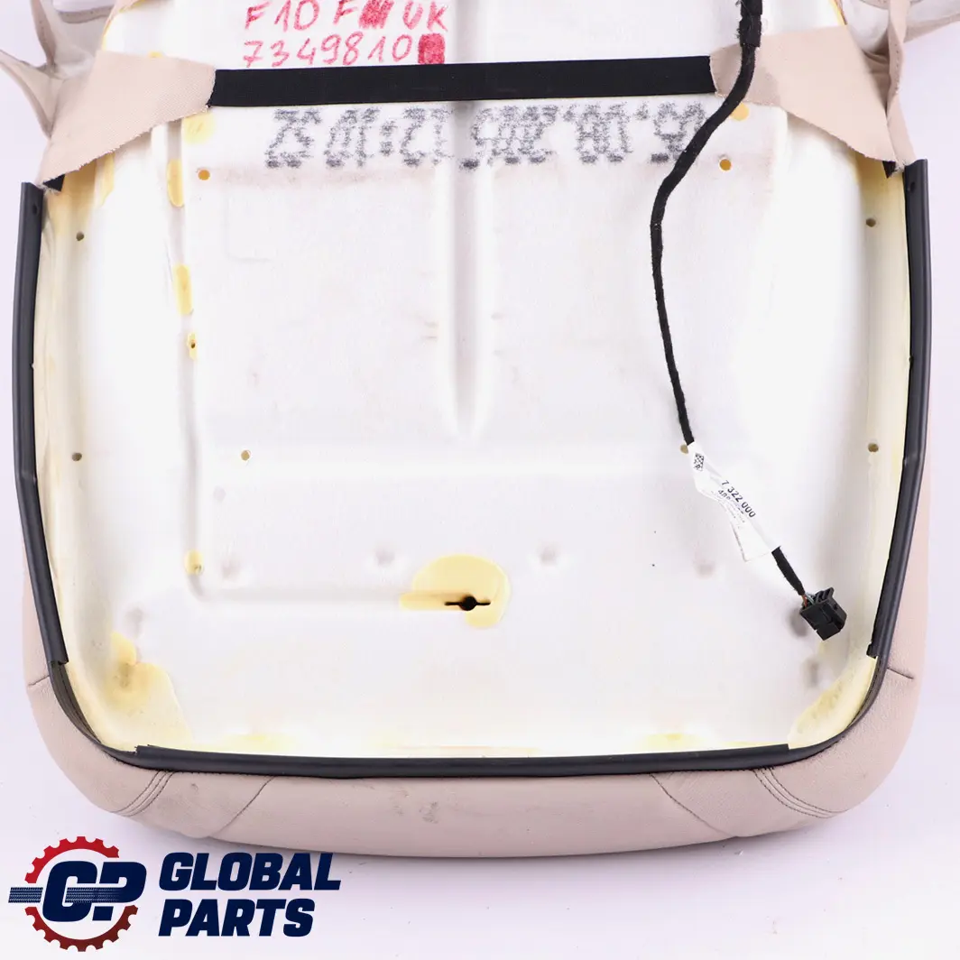 Front Left Right Seat N/O/S Heated Cover Leather Oyster to BMW 5 F10 F11 LCI with Part number 7349810 BMW 5 F10 F11 LCI Front Left Right Seat N/O/S Heated Cover Leather Oyster - SKU 7349810 - Part number 7349810