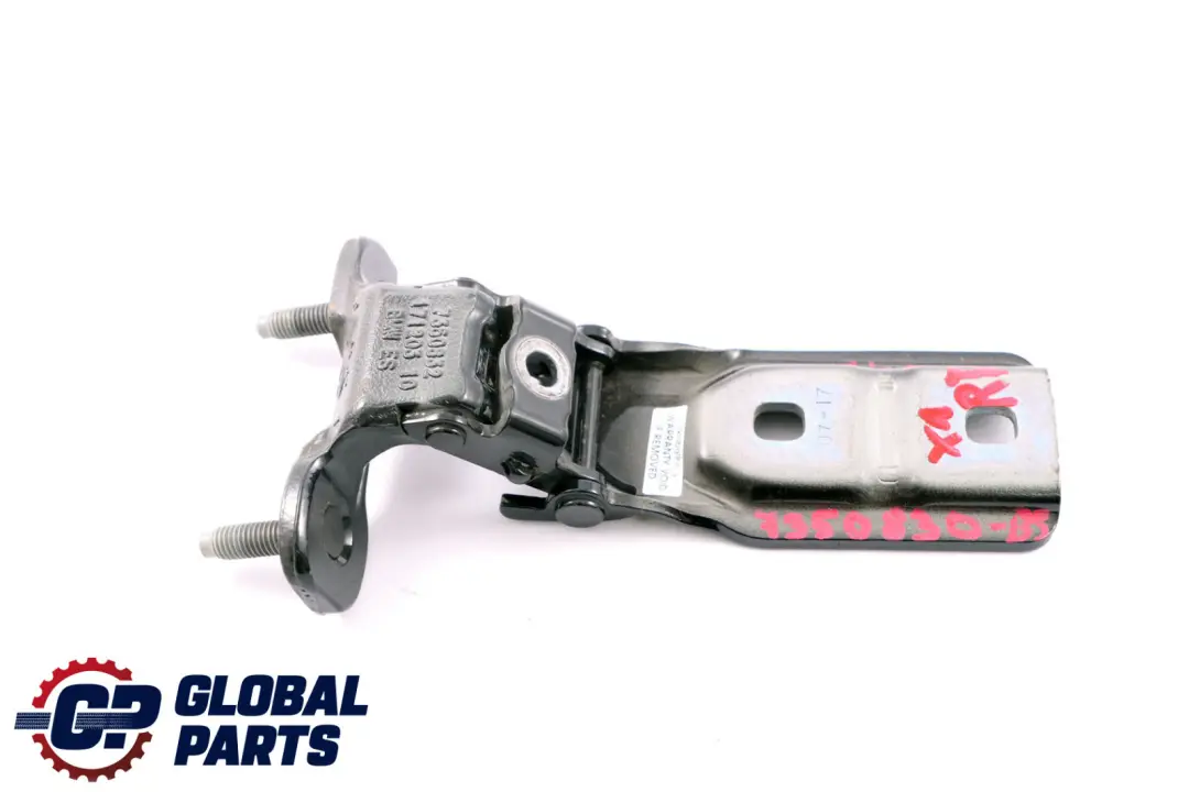Right Trunk Lid Hinge O/S Black Sapphire 475 to BMW X1 Series F48 Rear with Part number 7350832 BMW X1 Series F48 Rear Right Trunk Lid Hinge O/S Black Sapphire 475 - SKU 7350830-BS - Part number 7350832