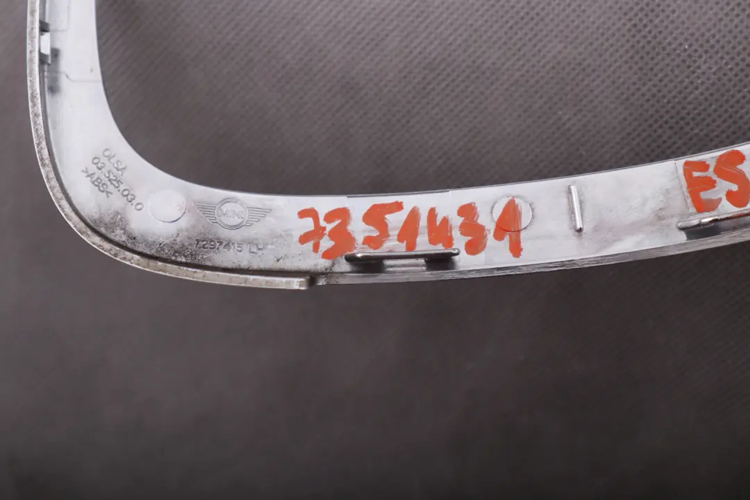 Mini Cooper F55 F56 F57 Trim Ring Light Lamp Rear Left N/S Chrome - SKU 7351431 - Part number 7351431