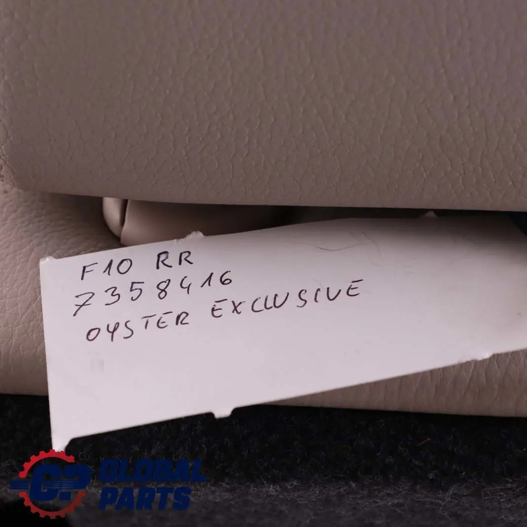 Right O/S Backrest Cover Leather Oyster to BMW 5 Series F10 LCI Rear Seat with Part number 7358416 BMW 5 Series F10 LCI Rear Seat Right O/S Backrest Cover Leather Oyster - SKU 7358416 - Part number 7358416