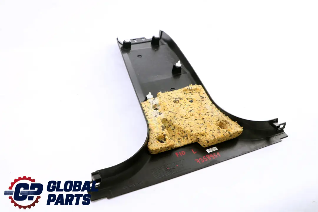 Tapa Pilar B Embellecedor Inferior Izquierda Negro 9116351 para BMW F10 F11 con número de pieza 7358951 BMW F10 F11 Tapa Pilar B Embellecedor Inferior Izquierda Negro 9116351 - SKU 7358951 - Número de pieza 7358951