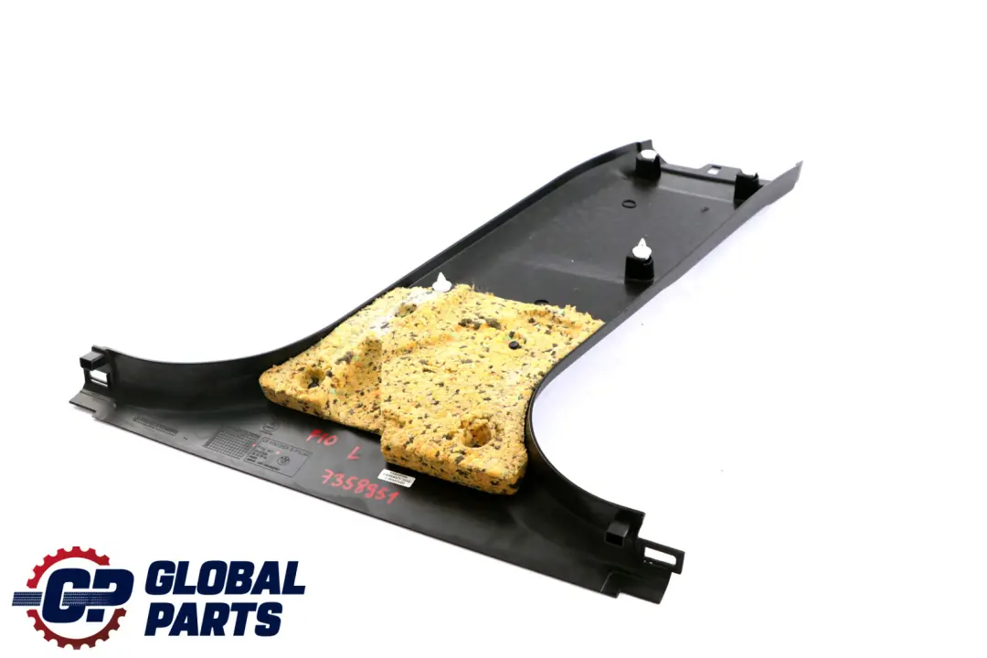 BMW F10 F11 Couvercle Colonne B Garniture Inférieure Pilier Gauche Noir 9116351 - SKU 7358951 - Numéro de pièce 7358951