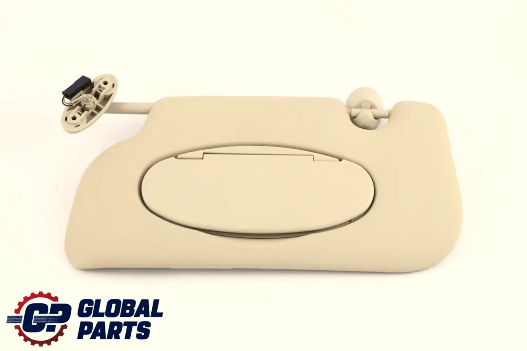 Sun Visor Mirror Illuminated Left N/S Light Beige to Mini R55 R56 LCI with Part number 7361831 Mini R55 R56 LCI Sun Visor Mirror Illuminated Left N/S Light Beige - SKU 7361831 - Part number 7361831