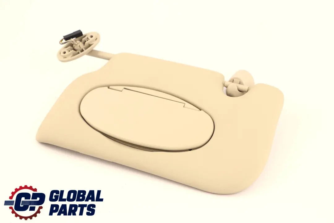 Sun Visor Mirror Illuminated Left N/S Light Beige to Mini R55 R56 LCI with Part number 7361831 Mini R55 R56 LCI Sun Visor Mirror Illuminated Left N/S Light Beige - SKU 7361831 - Part number 7361831