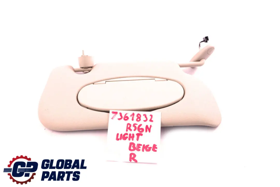 Sonnenblendenspiegel Rechts Beleuchtet Light Beige für BMW Mini R55 R56 LCI mit Teilenummer 7361832 BMW Mini R55 R56 LCI Sonnenblendenspiegel Rechts Beleuchtet Light Beige - SKU 7361832 - Teilenummer 7361832