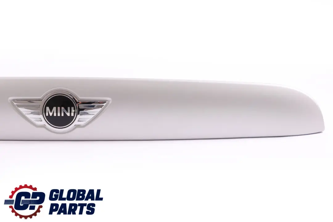 Mini F55 F56 F57 Tapa trasera del maletero Manija Bota Alu Plata Emblema - SKU 7362119 - Número de pieza 7362119
